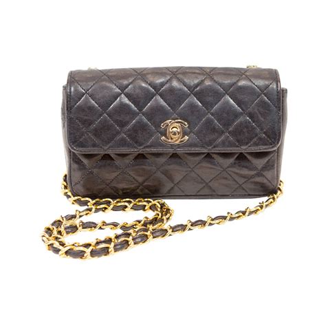 chanel bags black quilt|Black Chanel cross body bag.